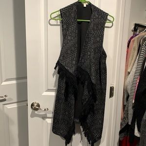 Black, tank top cardigan